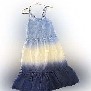 Cat & Jack Girls Midi Blue Ombre Dress - Child M (7/8)